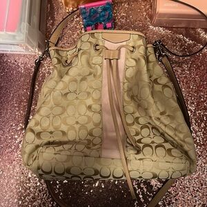 Coach Large Drawstring shoulder/crossbody Purse